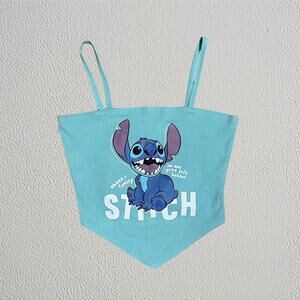 Lilo and Stitch Ohana graphic blue cropped bandana cami Disney Y2K 2000s